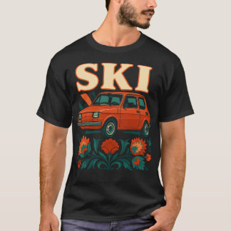 Camiseta Arte Folclórica Retro Maluch Polonês