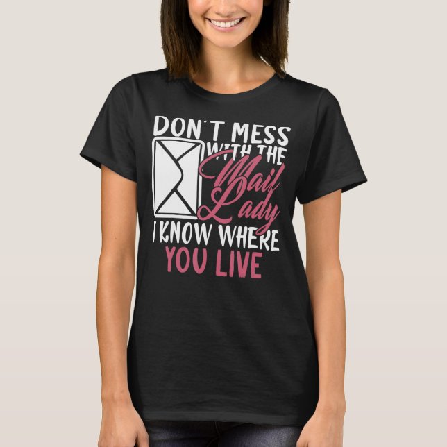 Camiseta Arte Funny Mailshe Para O Correio (Frente)