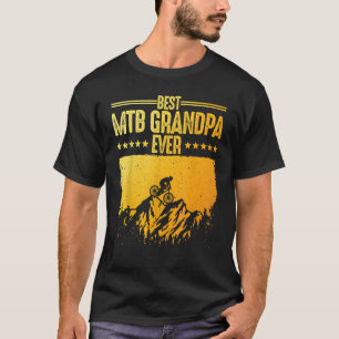 Camiseta Arte Funny Mountain Bike Para Homens Avô Biker Mou