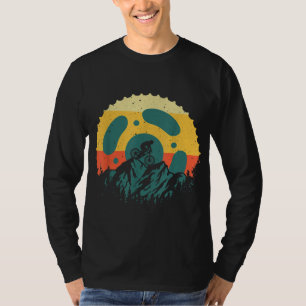 Camiseta Arte Funny Mountain Bike Para Homens Mulheres Vint