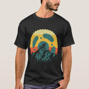 Camiseta Arte Funny Mountain Bike Para Homens Mulheres Vint