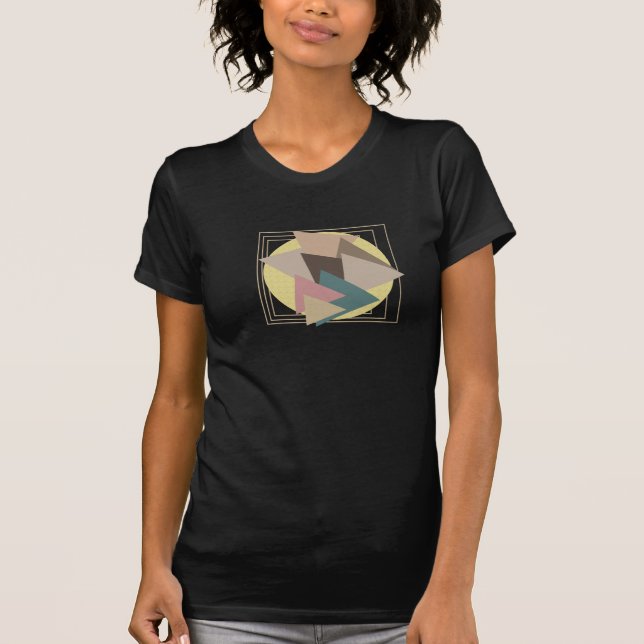 Camiseta Arte futurista geométrica abstrato moderna (Frente)