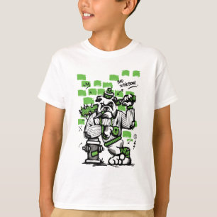 Camiseta Arte Gangster de Bulldog Mau até os Ossos