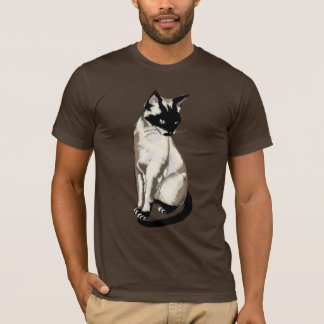 Camiseta Arte Gato Siamesa Adorável para Roupa de fãs de Ga