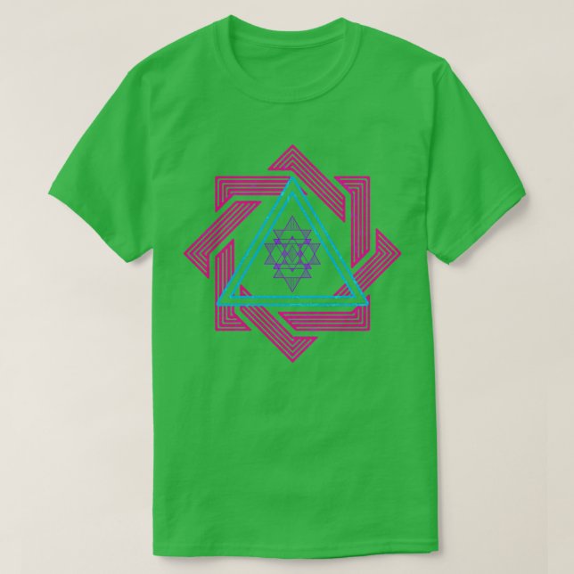 Camiseta Arte Geométrica Colorida (Frente do Design)