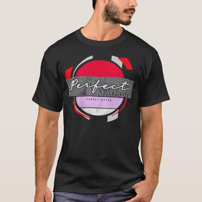 Camiseta Arte Geométrica de Abstrato de Streetwear Perfeita (Frente)