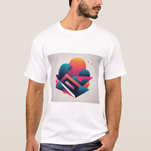 Camiseta Arte Geométrica de abstrato: Uma Quebra de Cores e