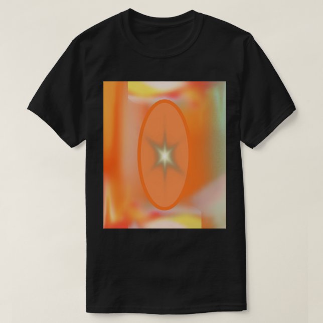 CAMISETA ARTE GEOMÉTRICA DE EXPLOSÃO DE ESTRELAS (Frente do Design)