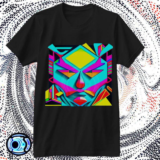 Camiseta Arte Geométrica Face - Abstrato 3D Design (Criador carregado)