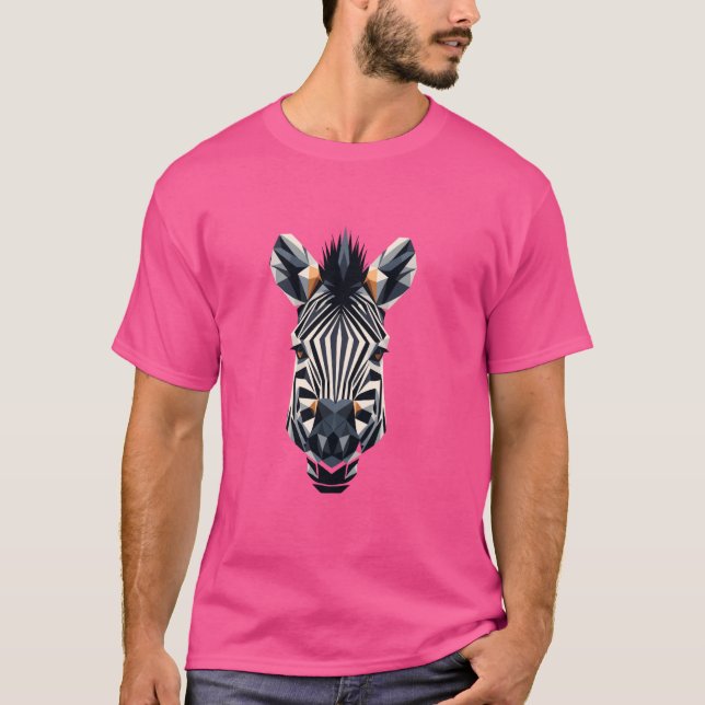Camiseta Arte Geométrica Zebra Africa Safari Zebras (Frente)