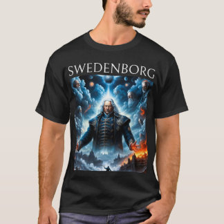 Camiseta Arte gerada pelo Céu e Inferno Negro de Swedenborg
