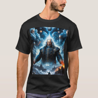 Camiseta Arte gerada pelo céu e pelo inferno negro AI