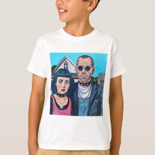 Camiseta Arte Gótico Americano Moderno - Inspirado em Grant