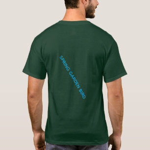 CAMISETA ARTE GRÁFICA DE PASSARINHO DE JARDIM DE PRIMAVERA