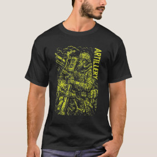 Camiseta Arte Gráfica de Soldado de Artilharia com Poder de