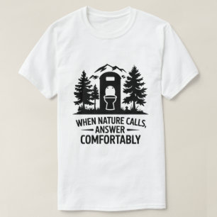 Camiseta Arte Gráfica Florestal de Montanha Humor com Banhe