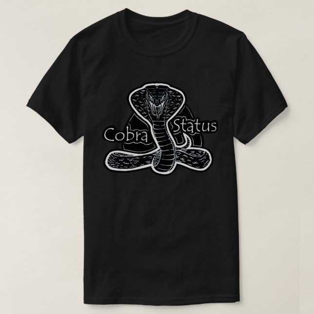 Camiseta Arte gráfica para fora enegrecida cobra (Frente do Design)