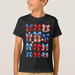 Camiseta Arte Gráfica Patriótica Vermelha Branca Azul Coque