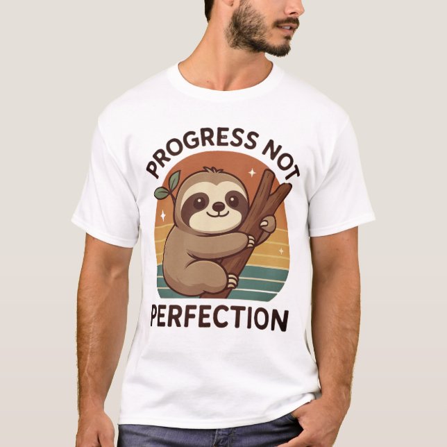 Camiseta Arte Gráfica "Progresso Não Perfeição" (Frente)