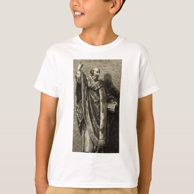 Camiseta Arte Gráfica Sagrada de São Cirilo de Jerusalém (Frente)