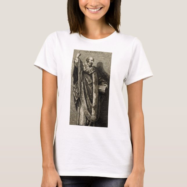 Camiseta Arte Gráfica Sagrada de São Cirilo de Jerusalém (Frente)