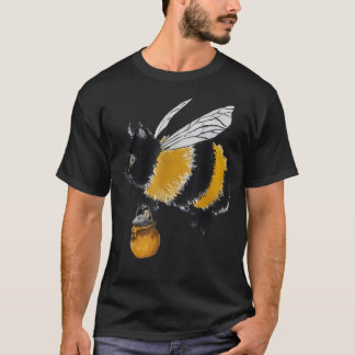 Camiseta Arte Híbrida de Gato e Abelha, Diversão, Animal Ca