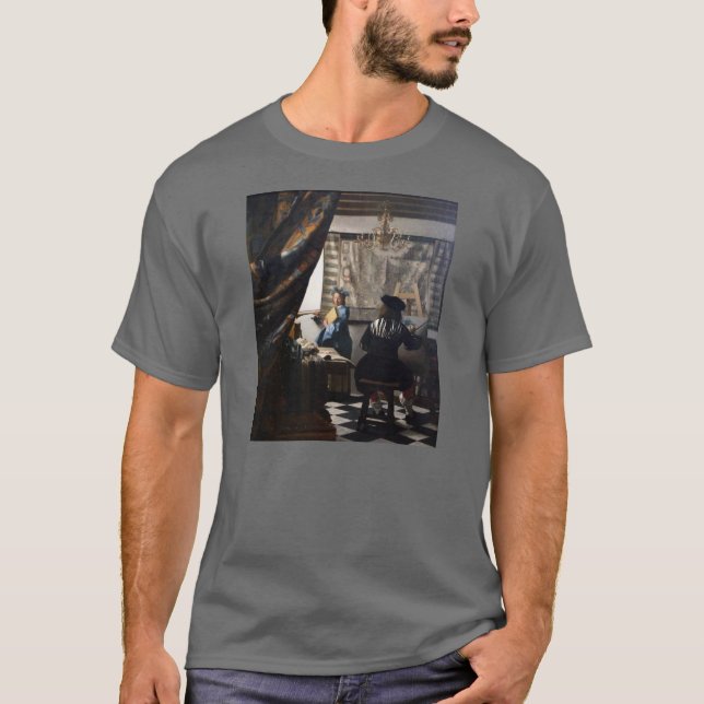 Camiseta Arte holandesa da pintura de Vermeer do artista da (Frente)