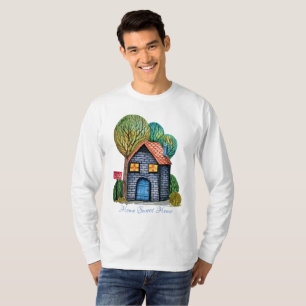 Camiseta Arte Home doce Home bonito da aguarela