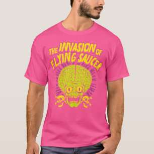 Camiseta Arte horrorosa - Alienígena Sci-Fi Ufo - Psicobill