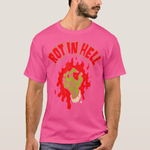 Camiseta Arte horrorosa - Raiz De Mão Zombie No Inferno - P