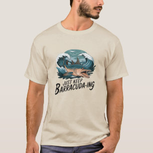 Camiseta Arte Humorística de Barracuda para Ventiladores do
