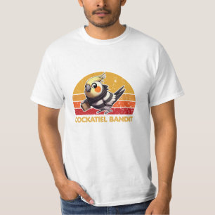 Camiseta Arte Humorística em Cockatiel para Pássaros