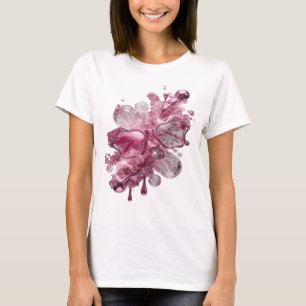 Camiseta Arte Impressa de ARTE ABSTRATA Prata Dinâmica v2