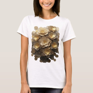 Camiseta Arte impressa de moda abstrata cinza Statement