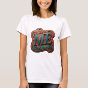 Camiseta Arte impressa de moda em ouro abstrato e ousado