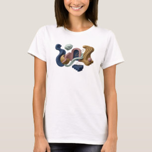 Camiseta Arte impressa em azul-marinho ARTE ABSTRATA