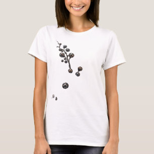 Camiseta Arte impressa em prata abstrata impressionante