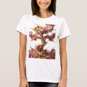 Camiseta Arte impressa em prata ABSTRATA v2