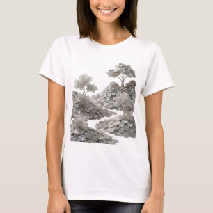 Camiseta Arte impressa em prata ARTE ABSTRATA v2