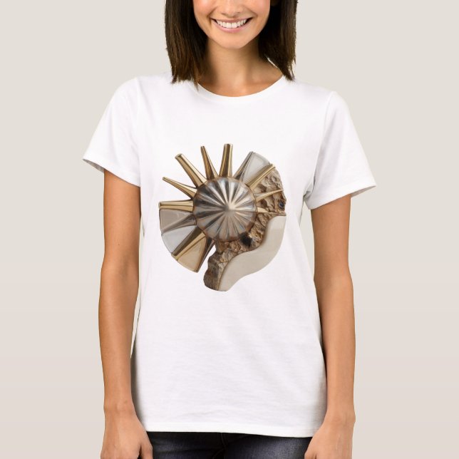 Camiseta Arte impressa em prata da ARTE ABSTRATA Chic (Frente)