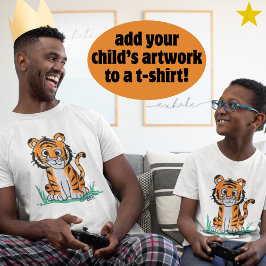 Camiseta Arte Infantil Desenho Retrato Memória da Família