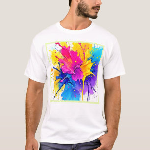 Camiseta Arte inicial de cor emocional