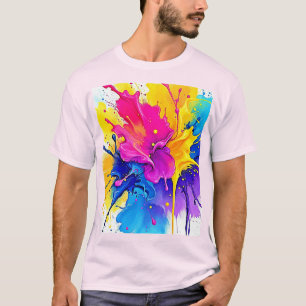 Camiseta Arte inicial de cor emocional