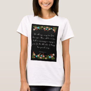 Camiseta Arte inspirada cristã - 21:4 da revelação