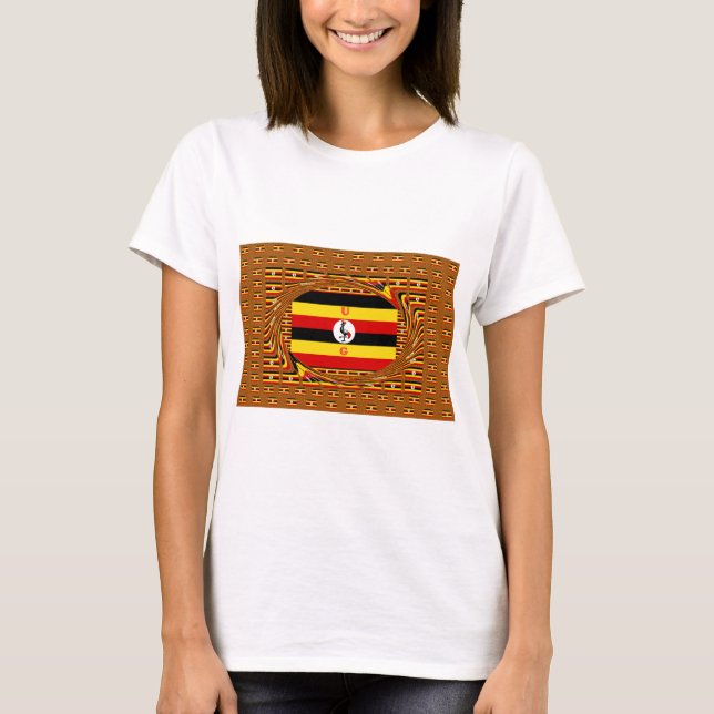 Camiseta Arte Inspirada por Sinalizador Vibrante no Uganda (Frente)