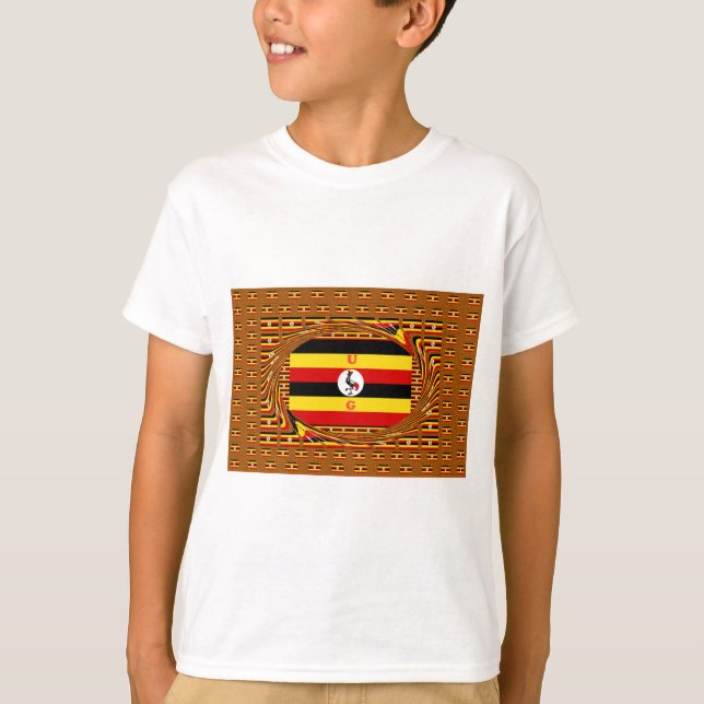 Camiseta Arte Inspirada por Sinalizador Vibrante no Uganda (Frente)