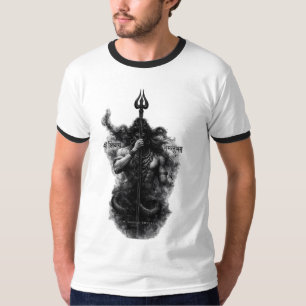 Camiseta Arte Intensa do Senhor Shiva Trishul Om Namah Shiv