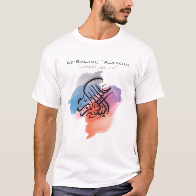 Camiseta Arte Islâmica - As-Salamu ‘Alaykum T-Shirt (Frente)