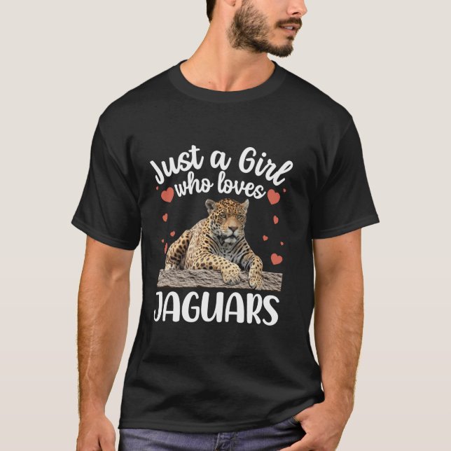 Camiseta Arte Jaguar Engraçada Para Meninas Mulheres Crianç (Frente)