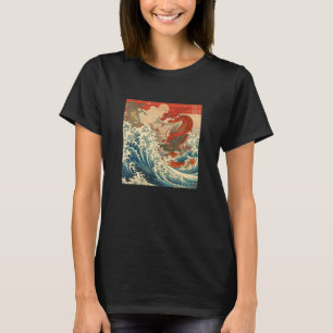Camiseta Arte Japonês Antigo Flores de Cerejeira Japão Xilo